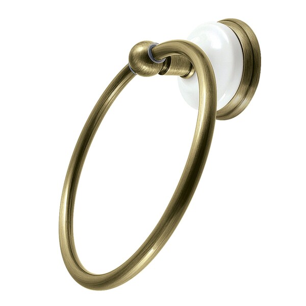 Towel Ring, Antique Brass